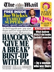 The Mail on Sunday () Newspaper Front Page for 10 May 2020