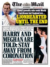 The Mail on Sunday () Newspaper Front Page for 11 December 2022