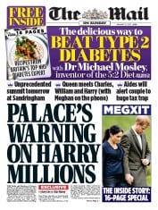 The Mail on Sunday () Newspaper Front Page for 12 January 2020