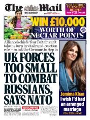 The Mail on Sunday () Newspaper Front Page for 12 February 2023