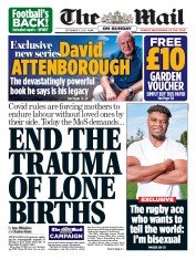 The Mail on Sunday () Newspaper Front Page for 13 September 2020