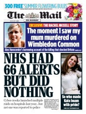 The Mail on Sunday () Newspaper Front Page for 14 May 2017