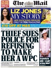 The Mail on Sunday () Newspaper Front Page for 16 June 2013