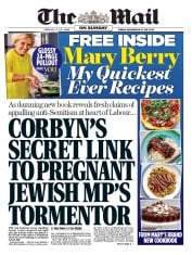 The Mail on Sunday () Newspaper Front Page for 17 February 2019