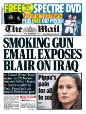 The Mail on Sunday () Newspaper Front Page for 18 October 2015