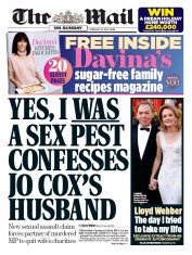 The Mail on Sunday () Newspaper Front Page for 18 February 2018