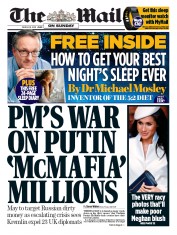 The Mail on Sunday () Newspaper Front Page for 18 March 2018