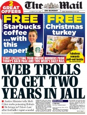 The Mail on Sunday () Newspaper Front Page for 19 October 2014