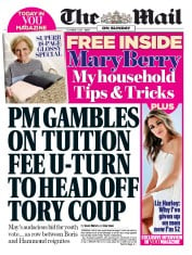 The Mail on Sunday () Newspaper Front Page for 1 October 2017
