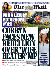The Mail on Sunday () Newspaper Front Page for 1 April 2018