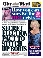 The Mail on Sunday () Newspaper Front Page for 1 May 2022