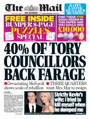 The Mail on Sunday () Newspaper Front Page for 21 April 2019