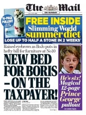 The Mail on Sunday () Newspaper Front Page for 21 July 2019