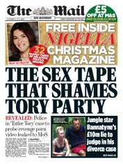 The Mail on Sunday () Newspaper Front Page for 22 November 2015
