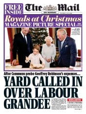 The Mail on Sunday () Newspaper Front Page for 22 December 2019