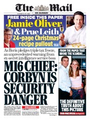 The Mail on Sunday () Newspaper Front Page for 24 November 2019