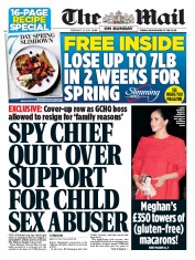The Mail on Sunday () Newspaper Front Page for 24 February 2019