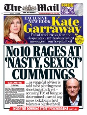 The Mail on Sunday () Newspaper Front Page for 25 April 2021