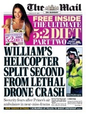 The Mail on Sunday () Newspaper Front Page for 26 March 2017