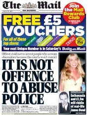 The Mail on Sunday () Newspaper Front Page for 26 June 2011