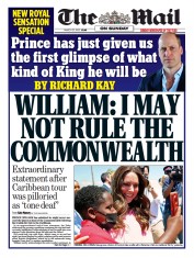The Mail on Sunday () Newspaper Front Page for 27 March 2022