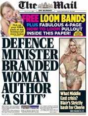 The Mail on Sunday () Newspaper Front Page for 27 July 2014