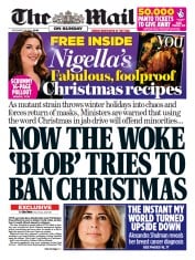 The Mail on Sunday () Newspaper Front Page for 28 November 2021