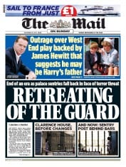 The Mail on Sunday () Newspaper Front Page for 28 December 2014