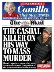The Mail on Sunday () Newspaper Front Page for 28 May 2017