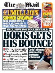 The Mail on Sunday () Newspaper Front Page for 28 July 2019