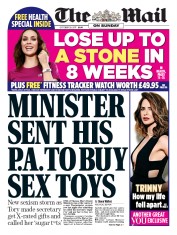 The Mail on Sunday () Newspaper Front Page for 29 October 2017