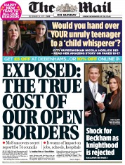 The Mail on Sunday () Newspaper Front Page for 29 December 2013