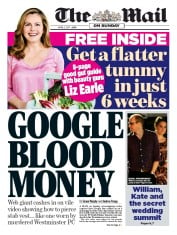 The Mail on Sunday () Newspaper Front Page for 2 April 2017