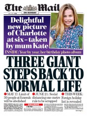 The Mail on Sunday () Newspaper Front Page for 2 May 2021
