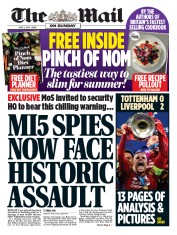 The Mail on Sunday () Newspaper Front Page for 2 June 2019