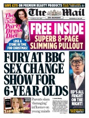 The Mail on Sunday () Newspaper Front Page for 30 October 2016
