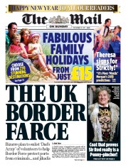 The Mail on Sunday () Newspaper Front Page for 31 December 2017