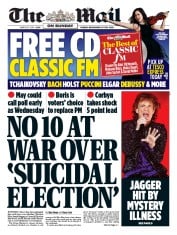 The Mail on Sunday () Newspaper Front Page for 31 March 2019