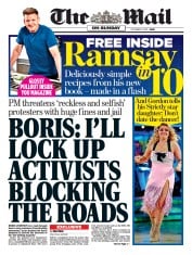 The Mail on Sunday () Newspaper Front Page for 3 October 2021
