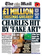 The Mail on Sunday () Newspaper Front Page for 3 November 2019