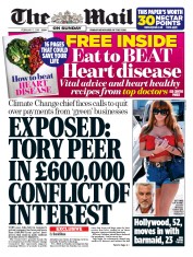 The Mail on Sunday () Newspaper Front Page for 3 February 2019