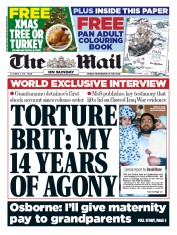 The Mail on Sunday () Newspaper Front Page for 4 October 2015