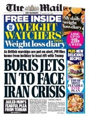The Mail on Sunday () Newspaper Front Page for 5 January 2020