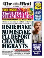 The Mail on Sunday () Newspaper Front Page for 5 March 2023