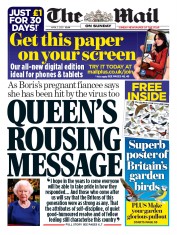 The Mail on Sunday () Newspaper Front Page for 5 April 2020