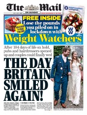 The Mail on Sunday () Newspaper Front Page for 5 July 2020