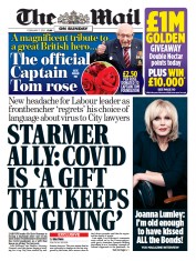 The Mail on Sunday () Newspaper Front Page for 7 February 2021