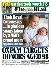 The Mail on Sunday () Newspaper Front Page for 7 June 2015