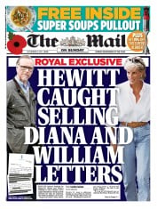 The Mail on Sunday () Newspaper Front Page for 8 November 2015