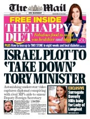 The Mail on Sunday () Newspaper Front Page for 8 January 2017